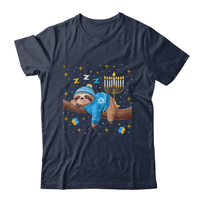 Funny Hanukkah Sloth Jewish Chanukah Sleeping Happy Hanukkah Shirt & Sweatshirt | teecentury