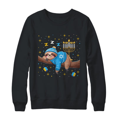 Funny Hanukkah Sloth Jewish Chanukah Sleeping Happy Hanukkah Shirt & Sweatshirt | teecentury