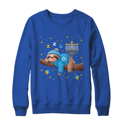 Funny Hanukkah Sloth Jewish Chanukah Sleeping Happy Hanukkah Shirt & Sweatshirt | teecentury