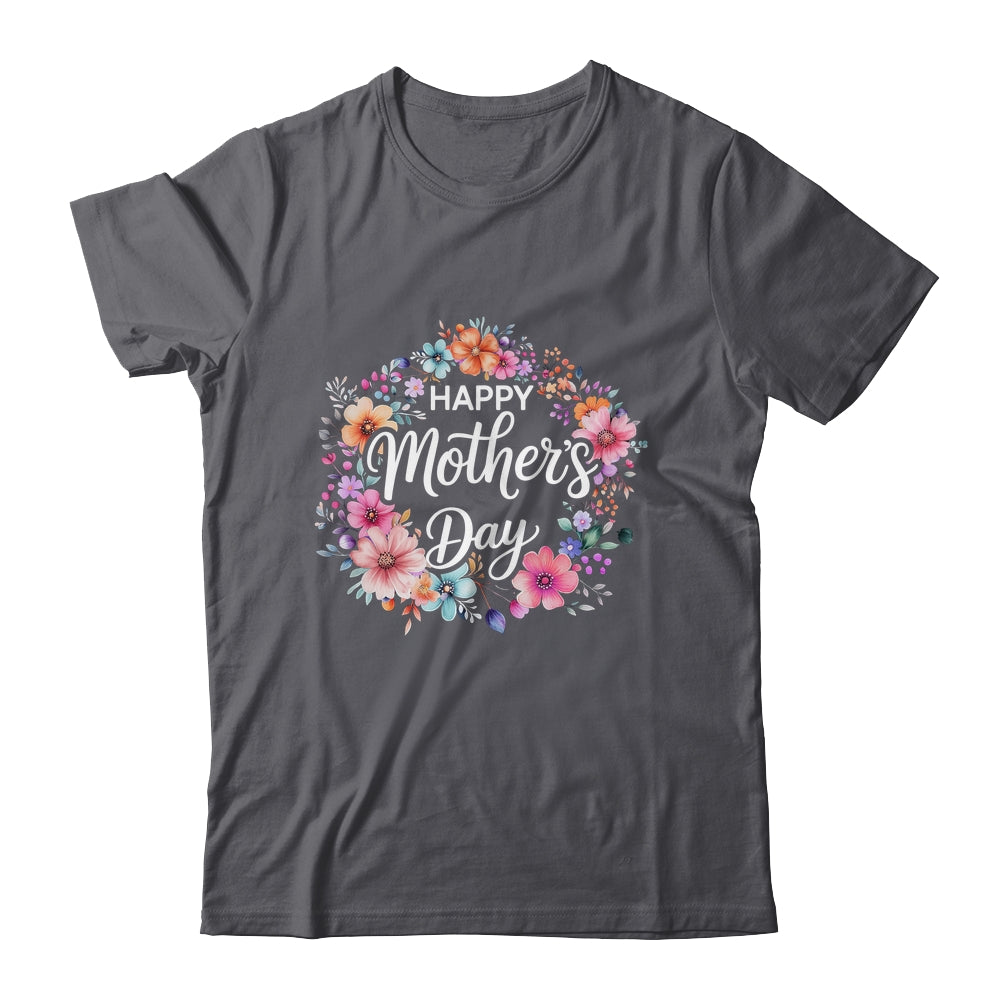 Funny Happy Mothers Day Cute Floral Flower Mom Grandma Women Shirt & Tank Top | teecentury