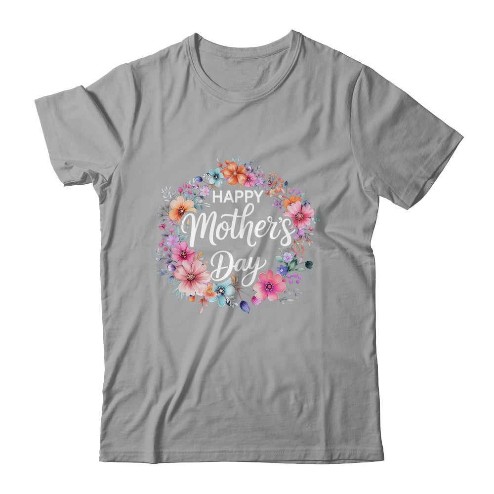 Funny Happy Mothers Day Cute Floral Flower Mom Grandma Women Shirt & Tank Top | teecentury