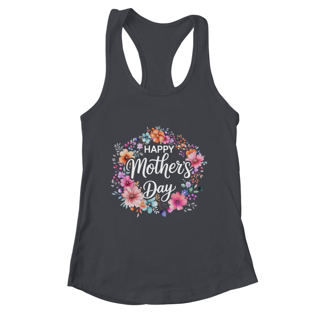 Funny Happy Mothers Day Cute Floral Flower Mom Grandma Women Shirt & Tank Top | teecentury
