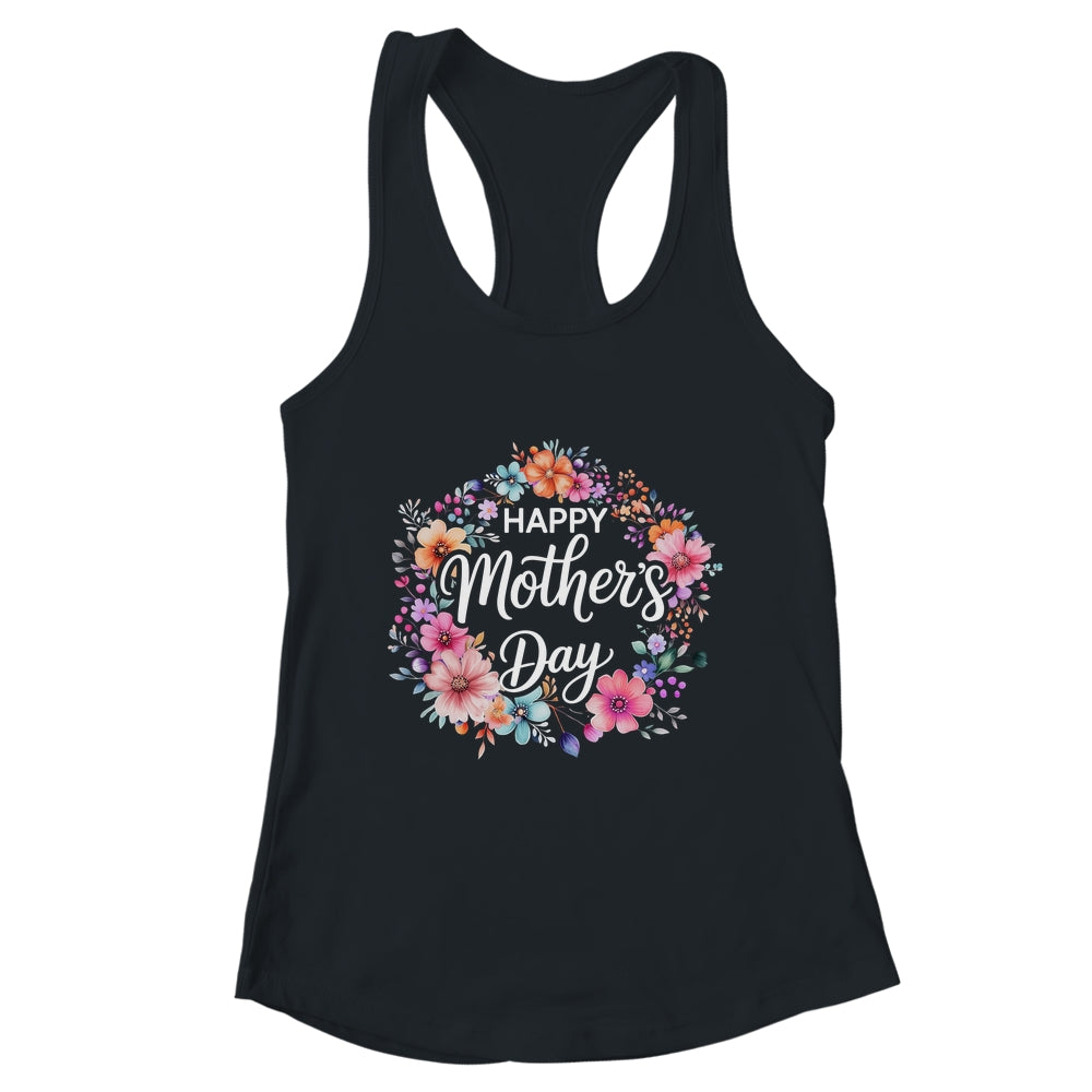 Funny Happy Mothers Day Cute Floral Flower Mom Grandma Women Shirt & Tank Top | teecentury