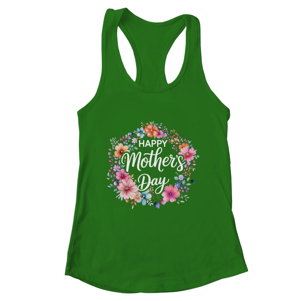 Funny Happy Mothers Day Cute Floral Flower Mom Grandma Women Shirt & Tank Top | teecentury