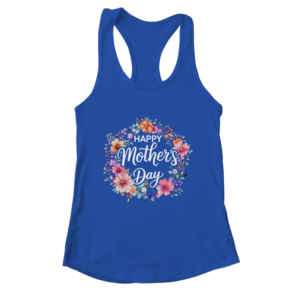 Funny Happy Mothers Day Cute Floral Flower Mom Grandma Women Shirt & Tank Top | teecentury