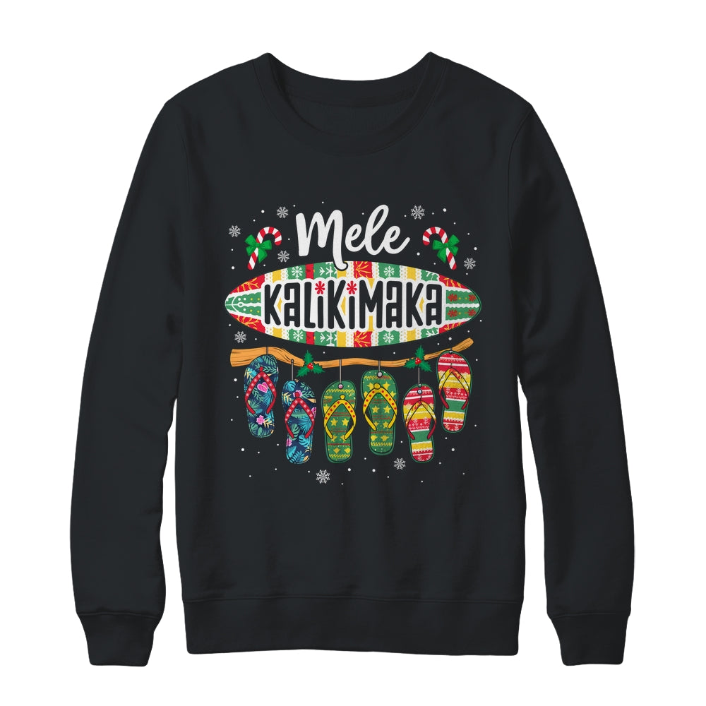 Funny Hawaiian Christmas Mele Kalikimaka Surf Board Shirt & Sweatshirt | teecentury