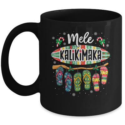 Funny Hawaiian Christmas Mele Kalikimaka Surf Board Mug | teecentury