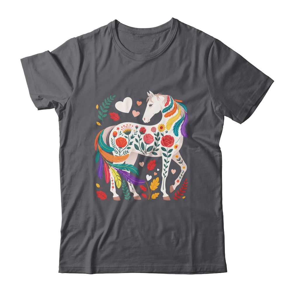 Funny Horses Lover Floral Horse Western Cowgirl Girls Women Shirt & Tank Top | teecentury