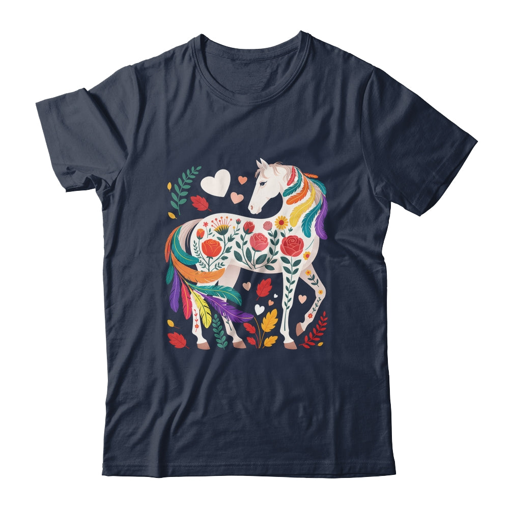 Funny Horses Lover Floral Horse Western Cowgirl Girls Women Shirt & Tank Top | teecentury