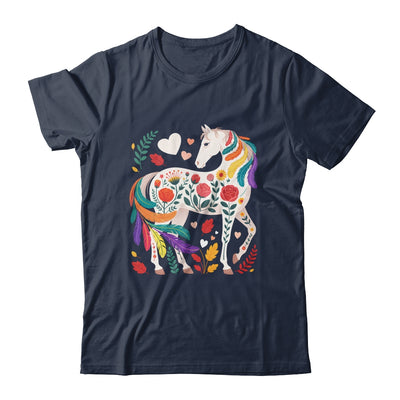 Funny Horses Lover Floral Horse Western Cowgirl Girls Women Shirt & Tank Top | teecentury