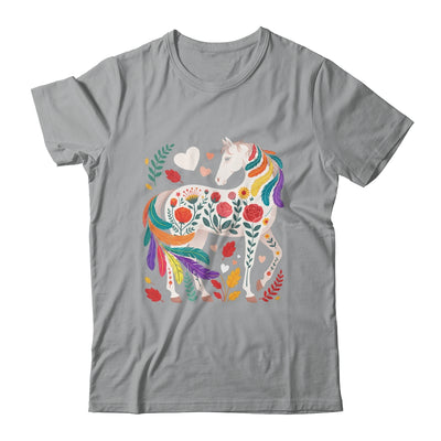 Funny Horses Lover Floral Horse Western Cowgirl Girls Women Shirt & Tank Top | teecentury