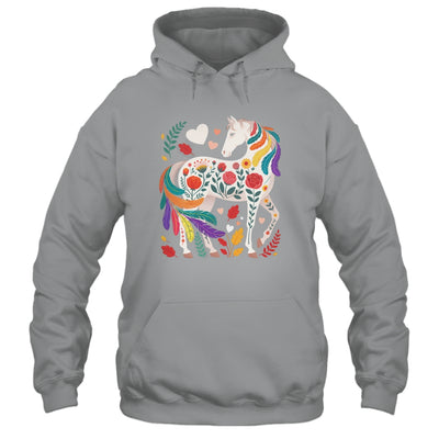 Funny Horses Lover Floral Horse Western Cowgirl Girls Women Shirt & Tank Top | teecentury