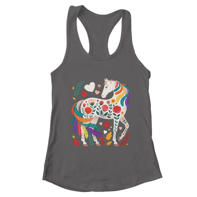 Funny Horses Lover Floral Horse Western Cowgirl Girls Women Shirt & Tank Top | teecentury