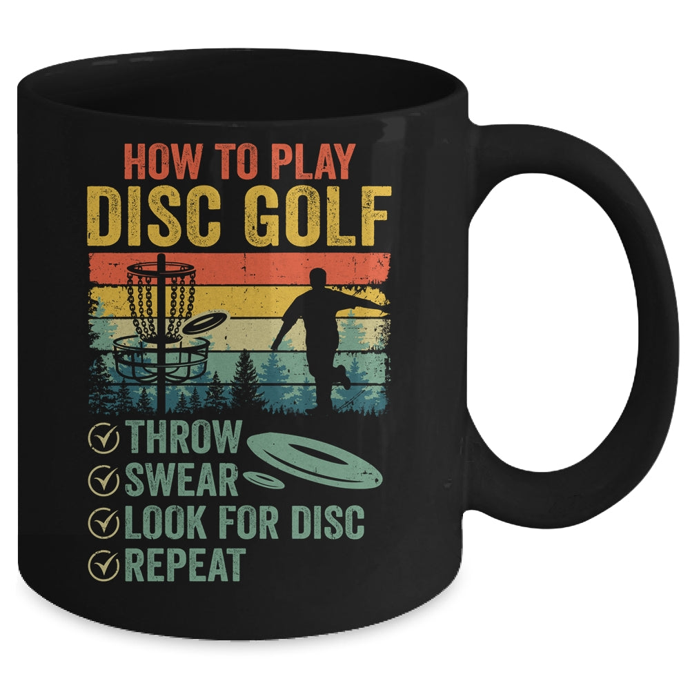 Funny How To Play Disc Golf Frisbee Golf Player Men Women Mug | teecentury