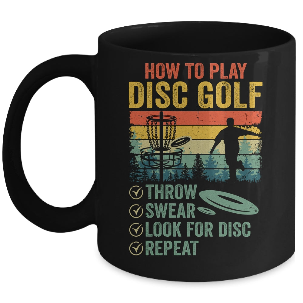 Funny How To Play Disc Golf Frisbee Golf Player Men Women Mug | teecentury