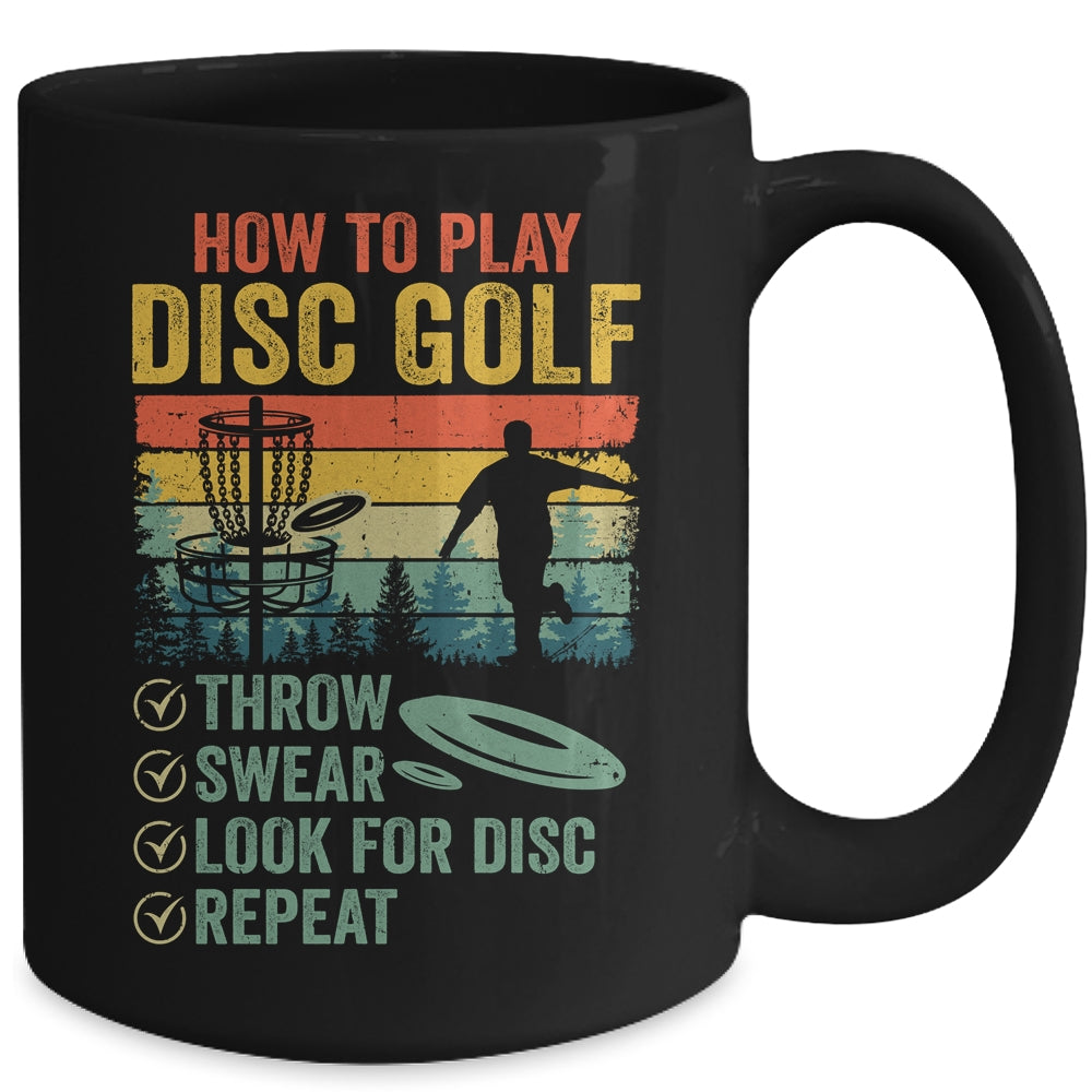 Funny How To Play Disc Golf Frisbee Golf Player Men Women Mug | teecentury