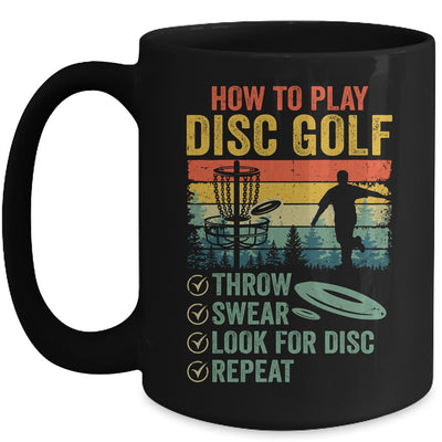 Funny How To Play Disc Golf Frisbee Golf Player Men Women Mug | teecentury