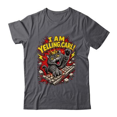Funny I Am Yelling Carl Donut Cat Meme Shirt & Tank Top | teecentury