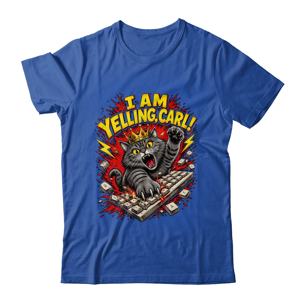Funny I Am Yelling Carl Donut Cat Meme Shirt & Tank Top | teecentury