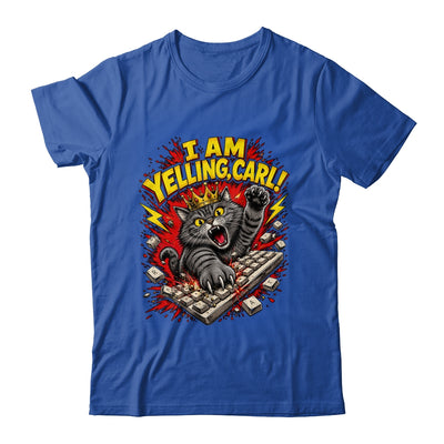 Funny I Am Yelling Carl Donut Cat Meme Shirt & Tank Top | teecentury