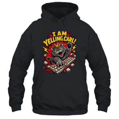 Funny I Am Yelling Carl Donut Cat Meme Shirt & Tank Top | teecentury