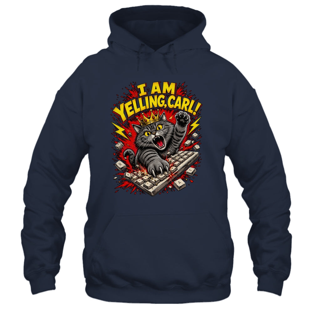 Funny I Am Yelling Carl Donut Cat Meme Shirt & Tank Top | teecentury