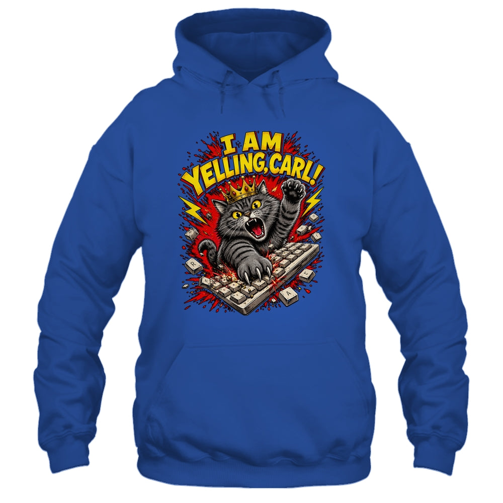 Funny I Am Yelling Carl Donut Cat Meme Shirt & Tank Top | teecentury