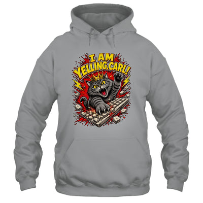 Funny I Am Yelling Carl Donut Cat Meme Shirt & Tank Top | teecentury