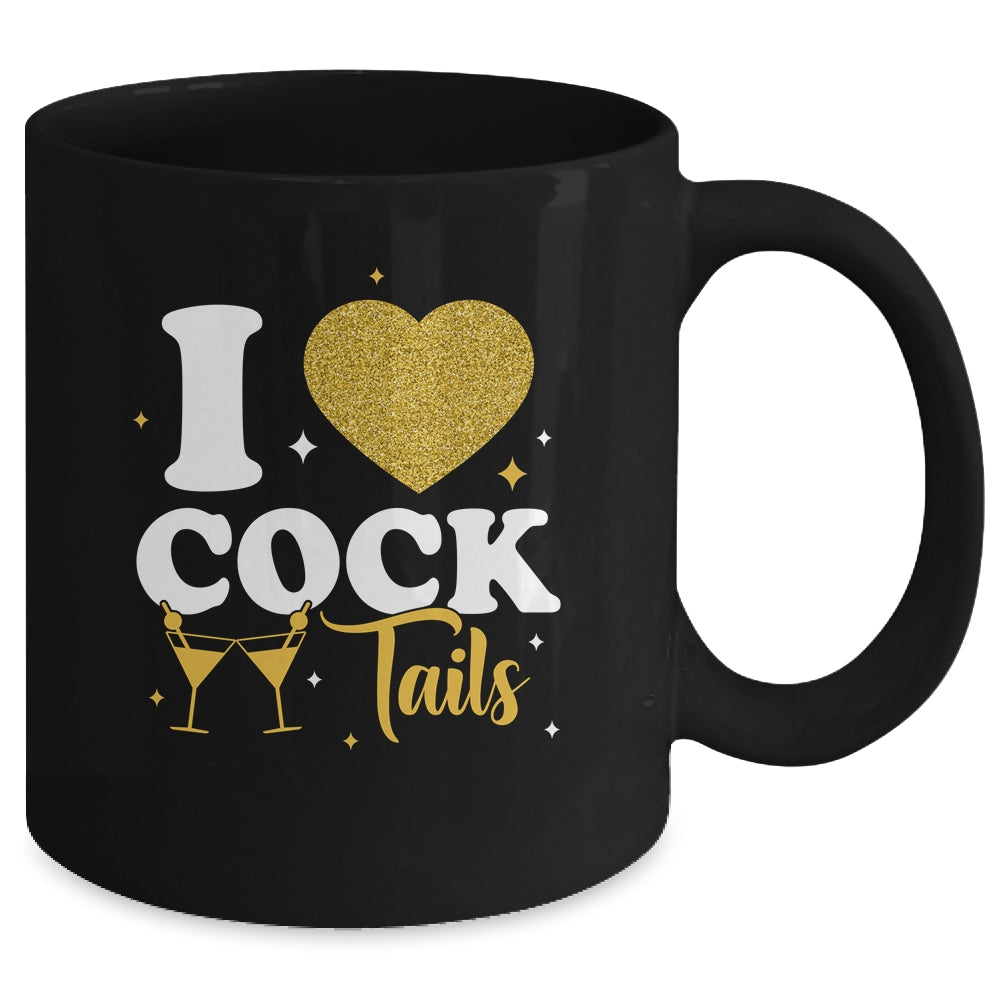 Funny I Love Cocktails I Heart Cocktails Drinking Pun Mug | teecentury