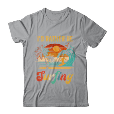 Funny I'd Rather Be Surfing Surfboard Beach Surfer Vintage Shirt & Hoodie | teecentury