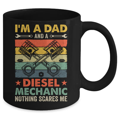 Funny Im A Dad Diesel Mechanic Auto Garage Fathers Day Retro Mug | teecentury