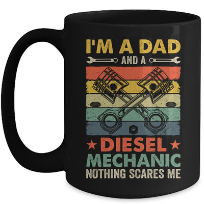 Funny Im A Dad Diesel Mechanic Auto Garage Fathers Day Retro Mug | teecentury