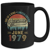 Funny June 1979 Vintage 45th Birthday Decorations Men Mug | teecentury