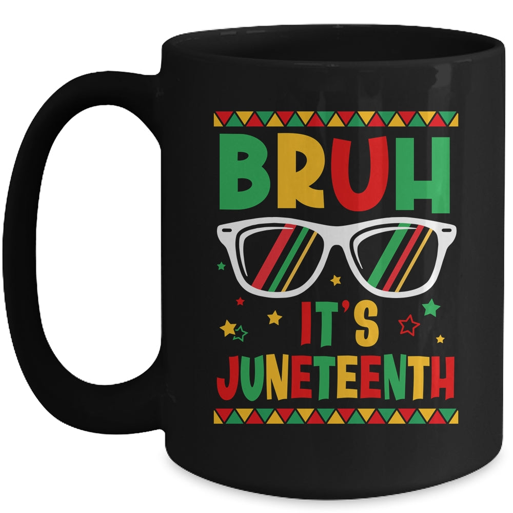 Funny Juneteenth Boys Girls Bruh It's Juneteenth 1865 Mug | teecentury