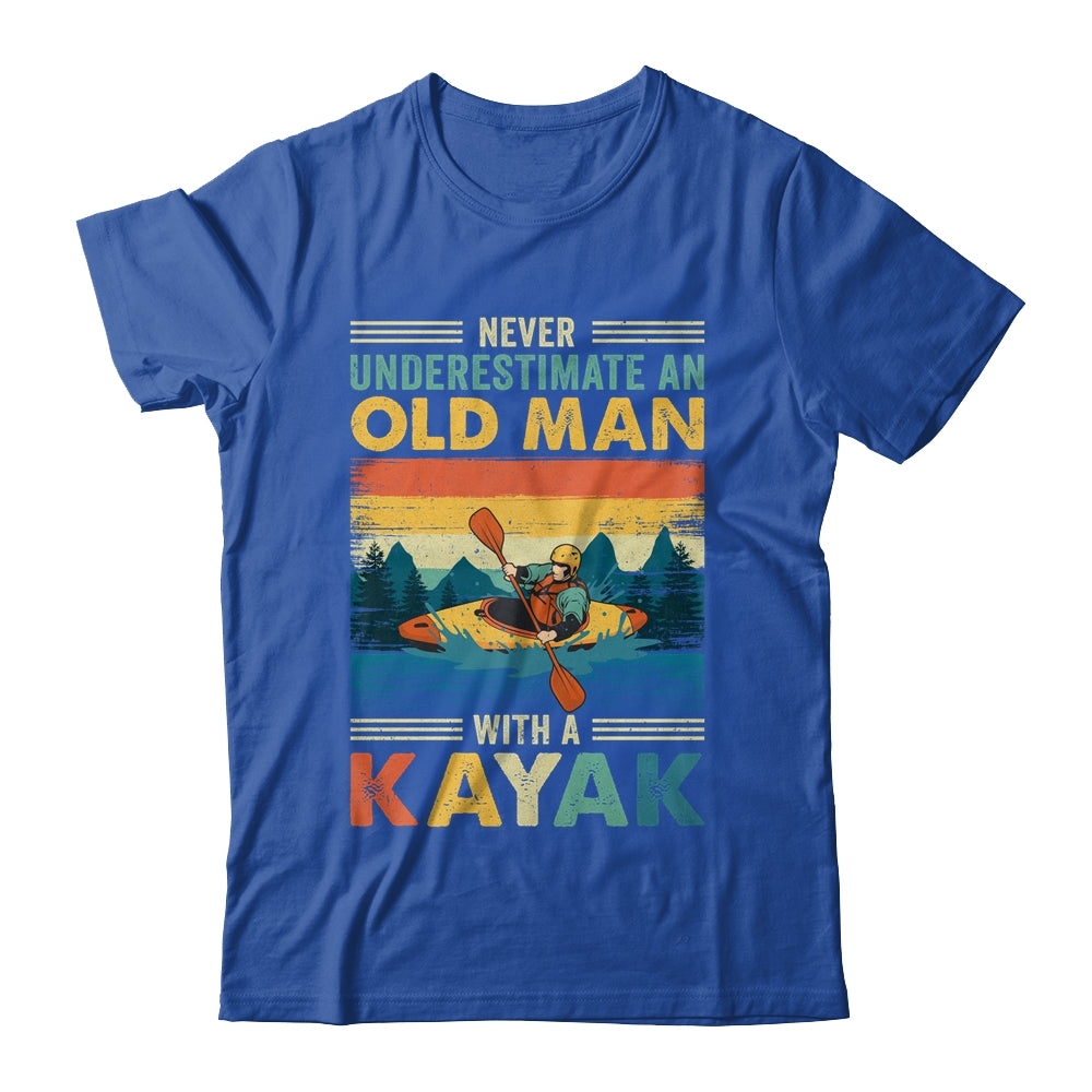 Funny Kayaking Design For Men Grandpa Kayaker Kayak Vintage Shirt & Hoodie | teecentury
