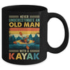 Funny Kayaking Design For Men Grandpa Kayaker Kayak Vintage Mug | teecentury