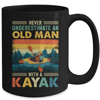 Funny Kayaking Design For Men Grandpa Kayaker Kayak Vintage Mug | teecentury