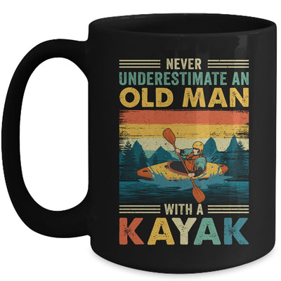 Funny Kayaking Design For Men Grandpa Kayaker Kayak Vintage Mug | teecentury