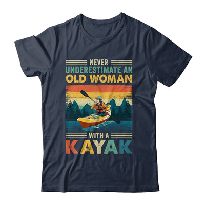 Funny Kayaking Design For Women Grandma Kayaker Kayak Retro Shirt & Tank Top | teecentury