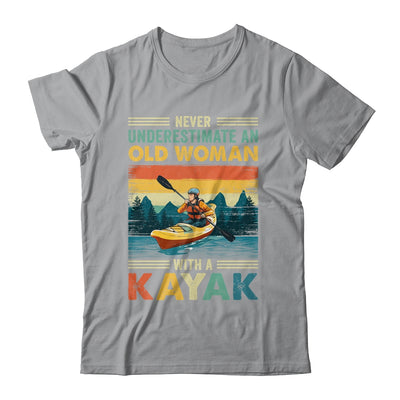 Funny Kayaking Design For Women Grandma Kayaker Kayak Retro Shirt & Tank Top | teecentury