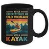 Funny Kayaking Design For Women Grandma Kayaker Kayak Retro Mug | teecentury