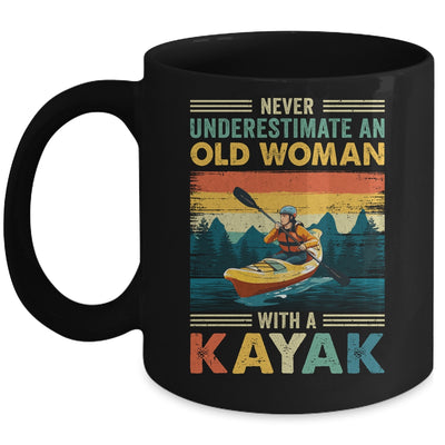 Funny Kayaking Design For Women Grandma Kayaker Kayak Retro Mug | teecentury