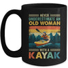 Funny Kayaking Design For Women Grandma Kayaker Kayak Retro Mug | teecentury