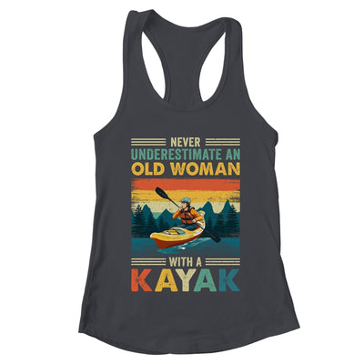 Funny Kayaking Design For Women Grandma Kayaker Kayak Retro Shirt & Tank Top | teecentury