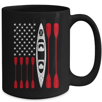 Funny Kayaking Kayak For Men Women Cool American Flag Mug | teecentury