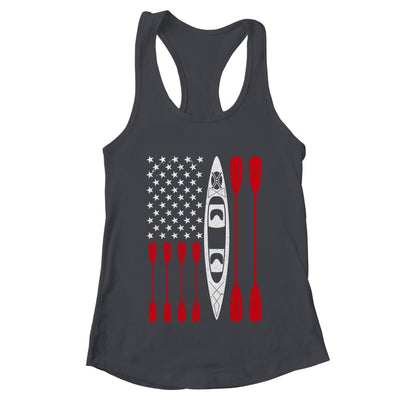 Funny Kayaking Kayak For Men Women Cool American Flag Shirt & Tank Top | teecentury