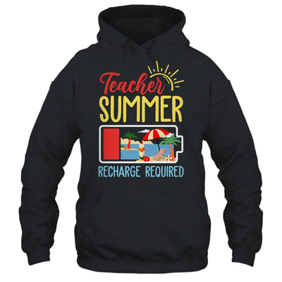 Funny Last Day Of School Teacher Summer Recharge Required Shirt & Tank Top | teecentury