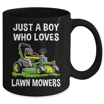 Funny Lawn Mowing For Boys Lawn Mower Farm Gardening Kids Mug | teecentury
