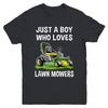 Funny Lawn Mowing For Boys Lawn Mower Farm Gardening Kids Youth Shirt | teecentury