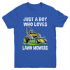Funny Lawn Mowing For Boys Lawn Mower Farm Gardening Kids Youth Shirt | teecentury